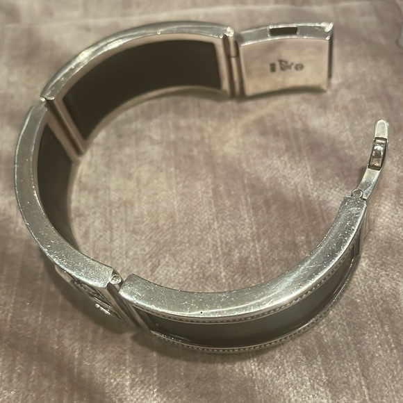 Sterling Silver 925 Cross Bangle Bracelet 7.5” - Picture 9 of 9